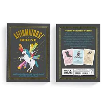 Knock Knock Affirmators! Deluxe Deck: 100 Affirmation Cards Deck - Affirmation Cards to Help You Help Yourself Without The Self-Helpy-Ness
