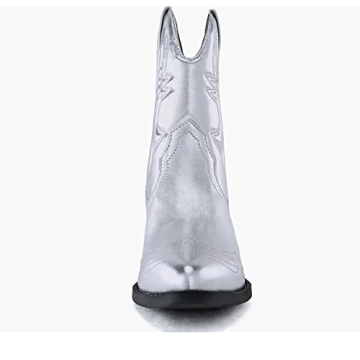 Soda Stylish Western Stitched Ankle Boots for Women