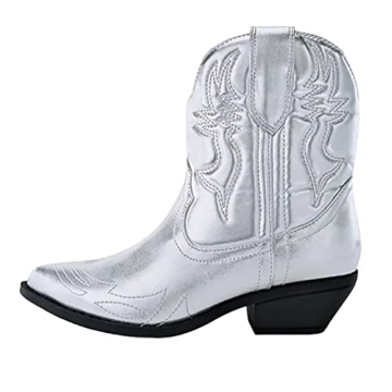 Soda Stylish Western Stitched Ankle Boots for Women