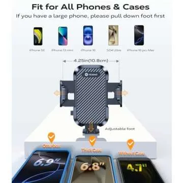 VICSEED [2025 Upgrade Ultra Stable Car Phone Holder Mount [Never Fall Off & Won't Break] Universal Air Vent Phone Mount for Car Easy Clamp Phone Holders for Your Car for iPhone 16 Pro Max 15 14 13 12