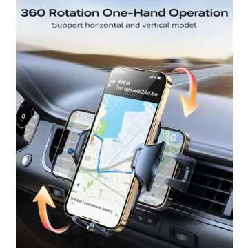 VICSEED [2025 Upgrade Ultra Stable Car Phone Holder Mount [Never Fall Off & Won't Break] Universal Air Vent Phone Mount for Car Easy Clamp Phone Holders for Your Car for iPhone 16 Pro Max 15 14 13 12