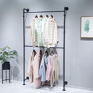Stylish Industrial Pipe Clothes Rack for Home Organization