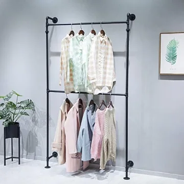 Stylish Industrial Pipe Clothes Rack for Home Organization