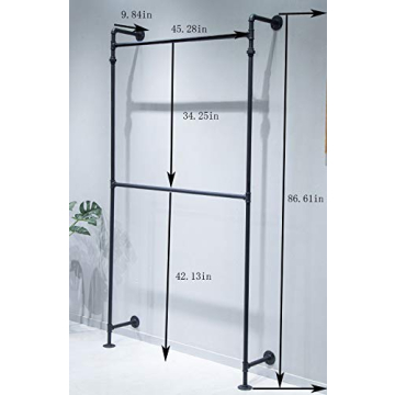 Stylish Industrial Pipe Clothes Rack for Home Organization