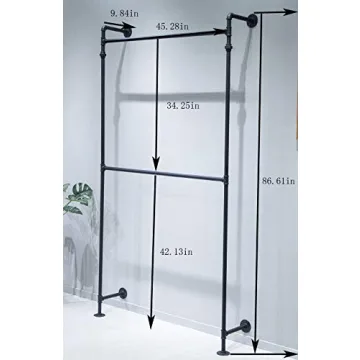 Stylish Industrial Pipe Clothes Rack for Home Organization