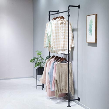Stylish Industrial Pipe Clothes Rack for Home Organization