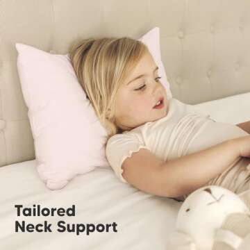 KeaBabies Toddler Pillow - Soft Organic Cotton Travel Pillow