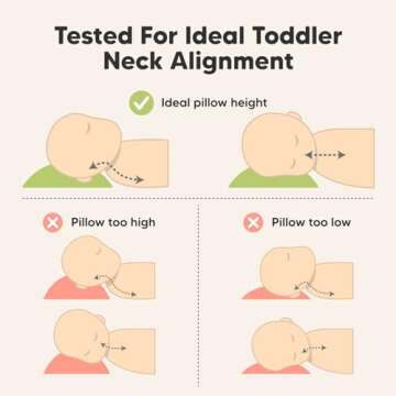 KeaBabies Toddler Pillow - Soft Organic Cotton Travel Pillow