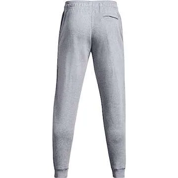 Under Armour Mens Rival Fleece Joggers , Mod Gray Light Heather (011)/Onyx White , Large