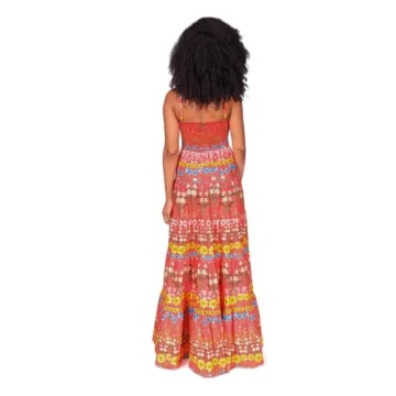 Women Y2k Boho Maxi Dress Vintage Floral Tie Shoulder Strap Sleeveless A Line Long Dress Summer Beach Flowy Dresses