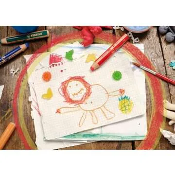 STABILO Multi-Talented Pencil woody 3 in 1 - Pack of 10 - Assorted Colors with Sharpener