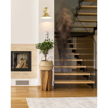 Bailoch Gold Vintage Wireless Battery Wall Sconces Set of 2