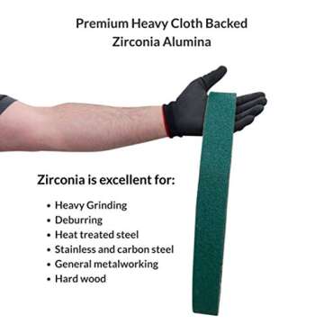 36 Grit Metal Grinding Sanding Belts 6 Pack Best Value