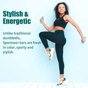 Dumbbell Hand Weights Pair: Sportneer 2lb Dumbbells Set of 2 Soft Silicone Coated Dumbbell Set with Non-Slip Grip for Home Gym, Small Dumbbells for Body Building/Strength Training Exercise Mint Green