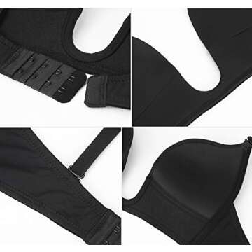 DotVol Women's Deep Plunge Bra for Low Cut Styles