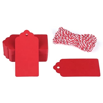 G2PLUS 100PCS Red Gift Tags for Every Occasion