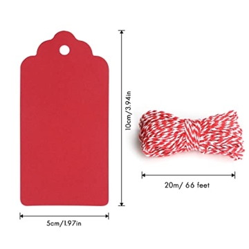 G2PLUS 100PCS Red Gift Tags for Every Occasion