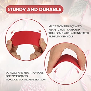 G2PLUS 100PCS Red Gift Tags for Every Occasion