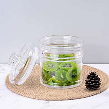 IVOOBR 35 oz Small Acrylic Storage Jar - Airtight & Safe