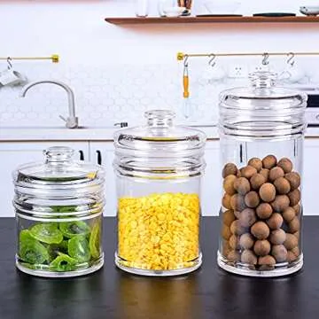 IVOOBR 35 oz Small Acrylic Storage Jar - Airtight & Safe