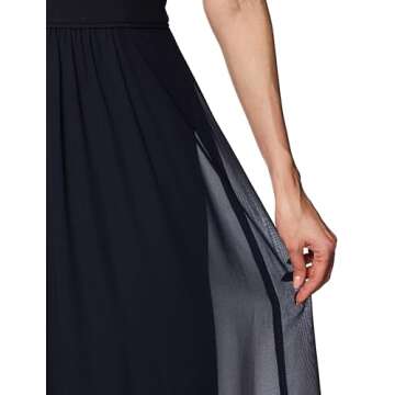 Adrianna Papell Women's Crepe Chiffon Gown, Midnight, 10