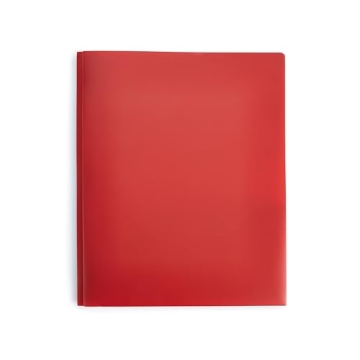 Heavy Duty Plastic Folders with 2 Pockets in Red and Blue