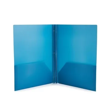 Heavy Duty Plastic Folders with 2 Pockets in Red and Blue