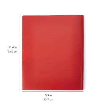 Heavy Duty Plastic Folders with 2 Pockets in Red and Blue
