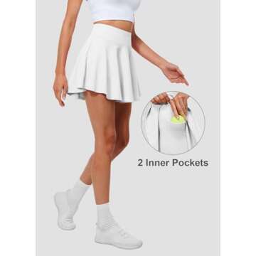 Hiwzffy High Waisted Tennis Skirts with Pockets