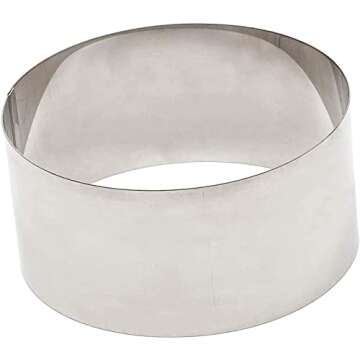 4 Piece Cake Rings for Baking Set - Stainless Steel Round Cutters