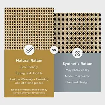 mopio Haylee TV Stand, Modern Farmhouse Television Stand for 55/60/65 inch TV, Natural Rattan Boho Entertainment Center with Storage, Media Console Credenza Table for Living Room, Bedroom (Oak 59")