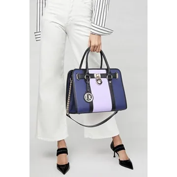 Dasein Vegan Leather Satchel with Matching Wallet for Women