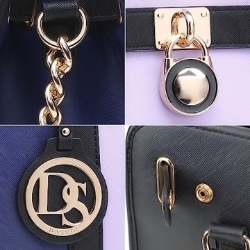 Dasein Vegan Leather Satchel with Matching Wallet for Women