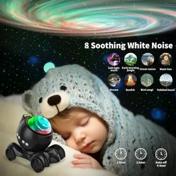 ENOKIK Galaxy Projector with Bluetooth & White Noise