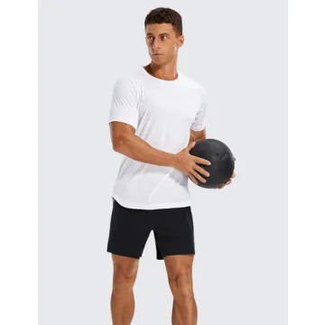 CRZ YOGA Men's Lightweight Short Sleeve T-Shirt for Workout