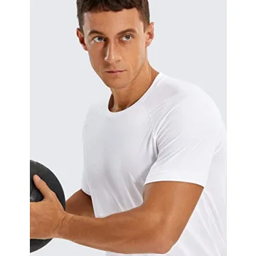CRZ YOGA Men's Lightweight Short Sleeve T-Shirt for Workout
