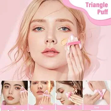 Thrilez 20pcs Triangle Powder Puff - Perfect for Makeup