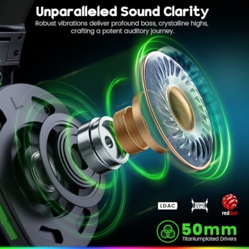 WESEARY 7.1 Wireless Gaming Headset with 50Hr Battery RGB