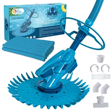 U.S. Pool Supply Octopus Prime Automatic Pool Vacuum Cleaner & Hose Set - Powerful Suction, Quiet Cl...