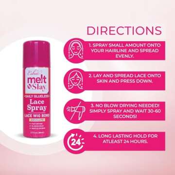 Esha Melt N Slay Glueless Lace Spray for Strong Hold