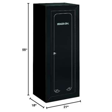 Stack-On GCB-1522 Steel 22-Gun Security Gun Cabinet with Foam Barrel Rests, Black