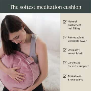 Mindful & Modern Velvet Meditation Cushion for Comfort