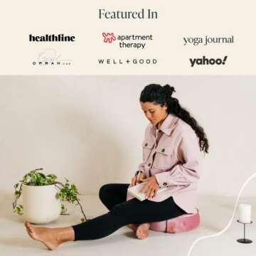 Mindful & Modern Velvet Meditation Cushion for Comfort