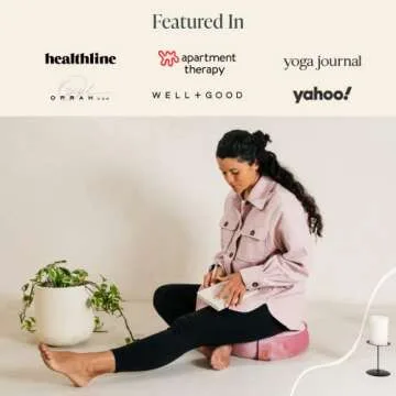 Mindful & Modern Velvet Meditation Cushion for Comfort