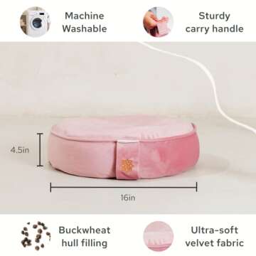 Mindful & Modern Velvet Meditation Cushion for Comfort