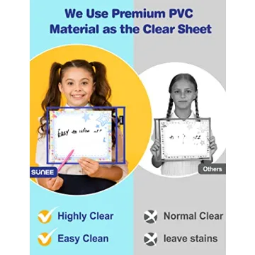 SUNEE 30 Packs Oversized Reusable Dry Erase Pocket Sleeves