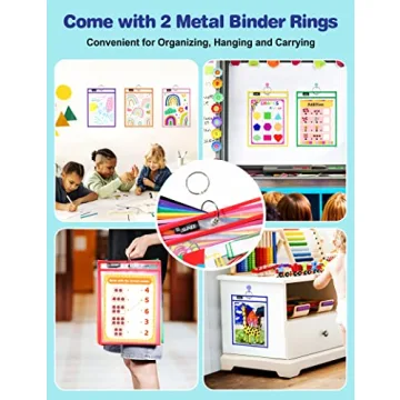 SUNEE 30 Packs Oversized Reusable Dry Erase Pocket Sleeves