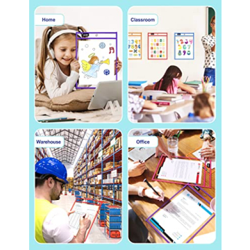 SUNEE 30 Packs Oversized Reusable Dry Erase Pocket Sleeves