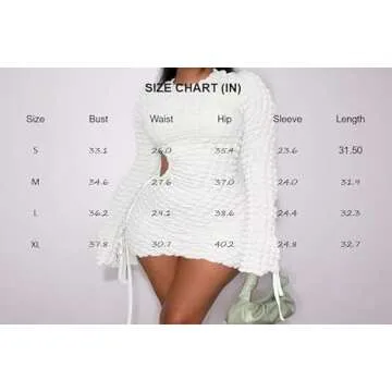 Volemo Women Hollow Out Adjustable Mini Dress for Parties