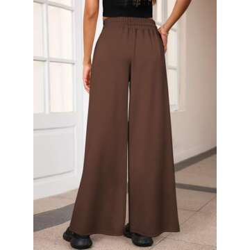 Aleumdr Women's Wide Leg Jogger Pants - Comfy & Stylish for Everyday Wear